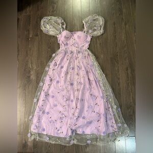 Floral purple dress